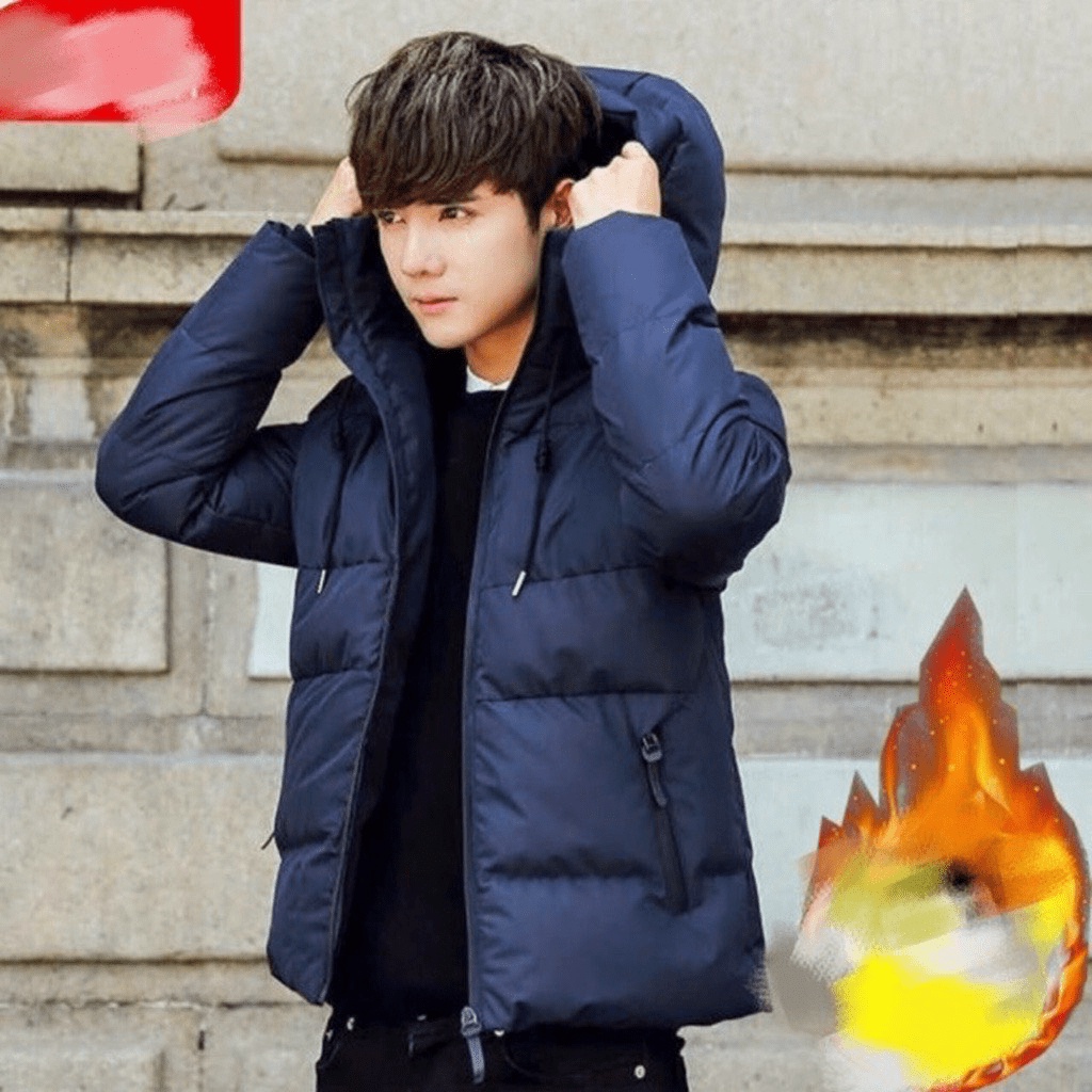 (HCM) ÁO KHOÁC PHAO NAM CÓ MŨ - CHẰN LÔNG 3 LỚP CỰC ẤM - GIỮ ẤM CƠ THỂ MÙA LẠNH - MÙA MƯA - THỜI TRANG THU ĐÔNG KM FASHI