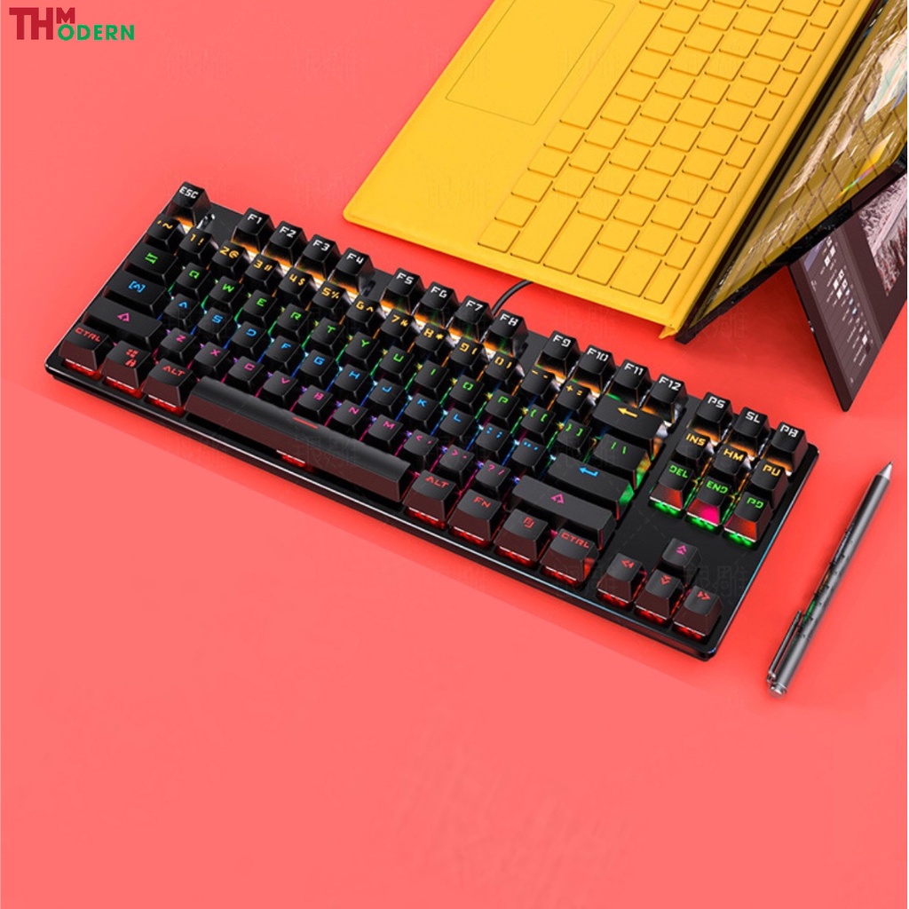 Bàn Phím Cơ Kèm Chuột Gaming YINOIAO K400PRO Blue Switch 87 Nút LED RGB Nhiều Hiệu Ứng-THMODERN