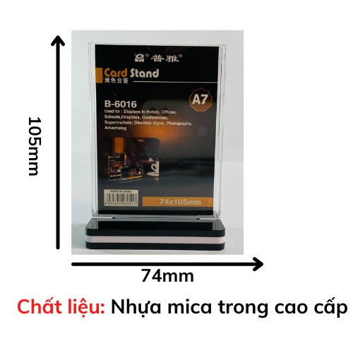 Menu để bàn mica A7 dọc cao cấp B6016