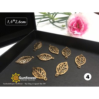 Cành lá mạ kim - đính đá 9