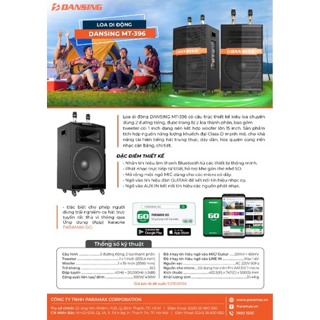 LOA KÉO PARAMAX DANSING MT-396