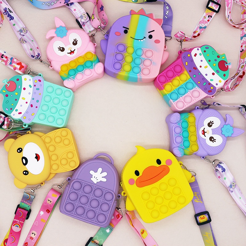 Rodent Pioneer Túi Đeo Vai Bằng Silicon Thời Trang Dễ Thương Và Vui Nhộn Thường Ngày Cho Trẻ Em