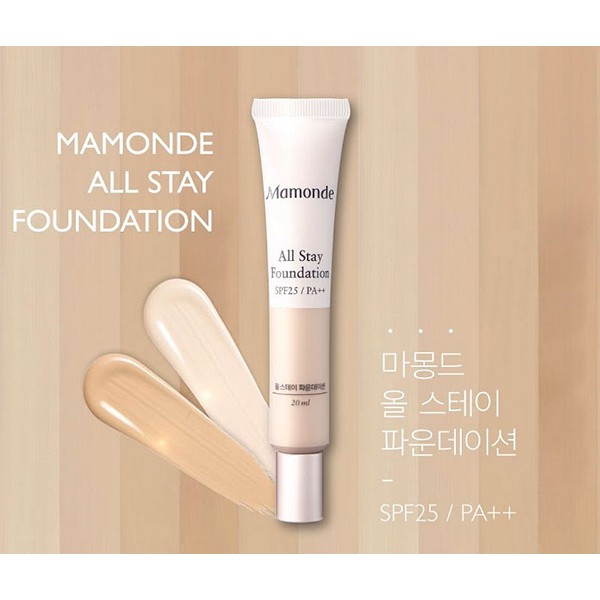 KEM NỀN MAMONDE ALL STAY FOUNDATION - SIÊU CHE PHỦ - KIỀM DẦU - CHỐNG NẮNG SPF25 20ML CHÍNH HÃNG - 5822