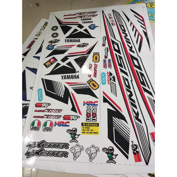 Tem Rời Ex 150 Mx King Trắng Đỏ Đen