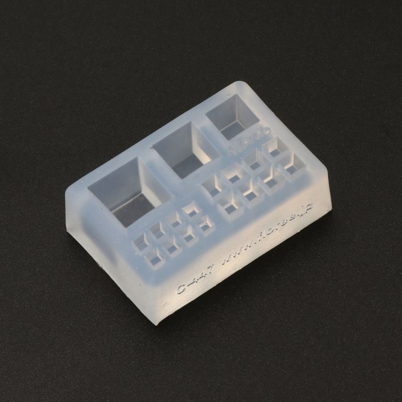 ✿ Khuôn Silicone Làm Mặt Vòng cổ / Móc Khóa Hình Khối Pha Lê Mini DIY