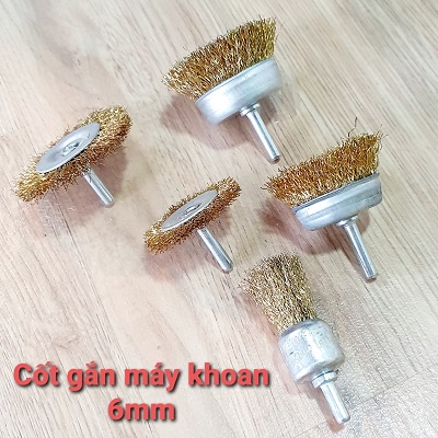 Bộ Chổi Đánh Cước 5 Chi Tiết Trục 6mm Gắn Máy Cầm Tay 5 Size Đường Kính Và Hình Dáng Khác Nhau