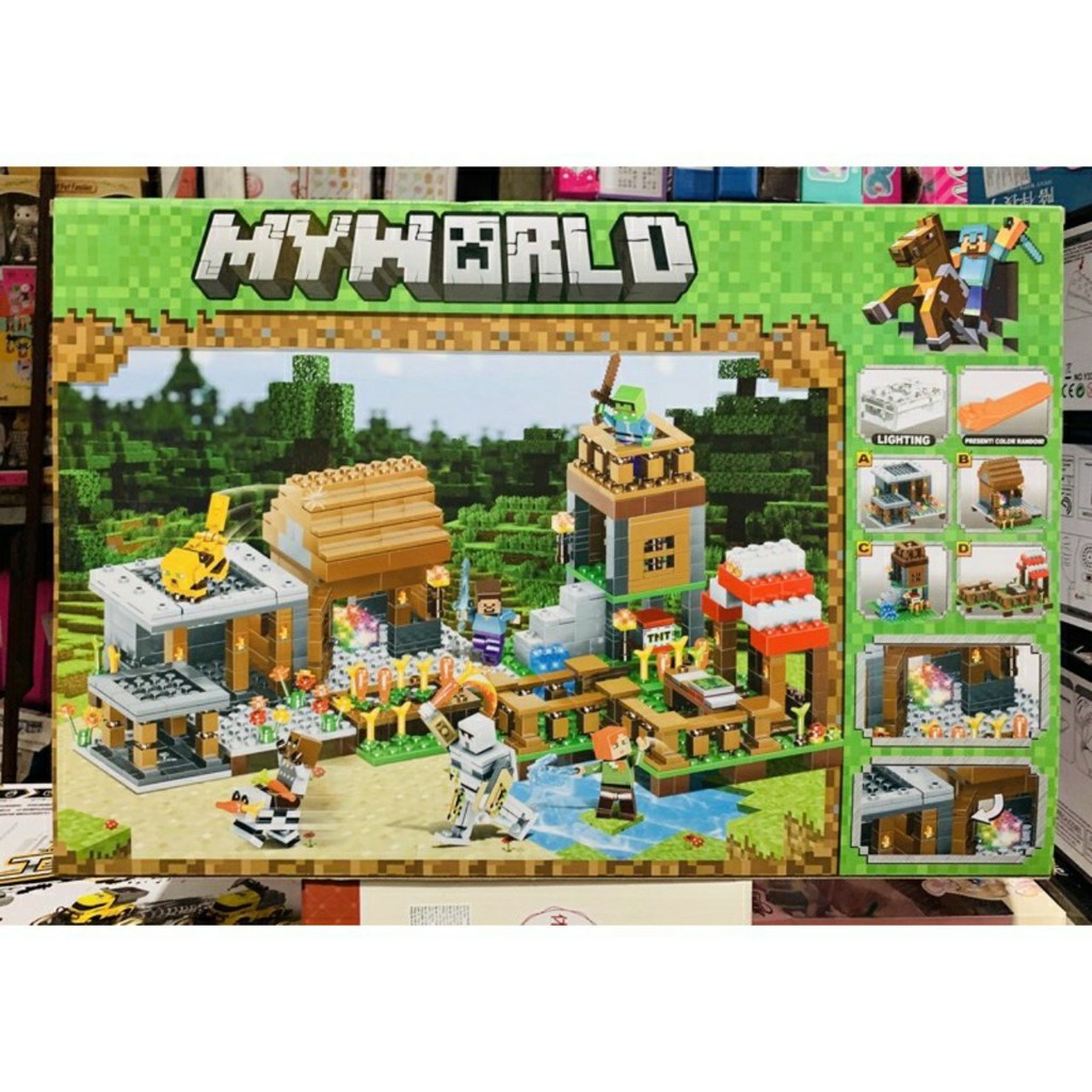 Myworld-Lego Minecraft Khu Nông Trại Chiến Binh LB600 ( 778 chi tiết)