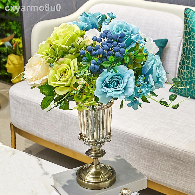 ✎◈Mẫu bình hoa thủy tinh bằng đồng pha lê cao cấp phong cách Châu Âu tân cổ điển trang trí phòng khách phòng khách bình