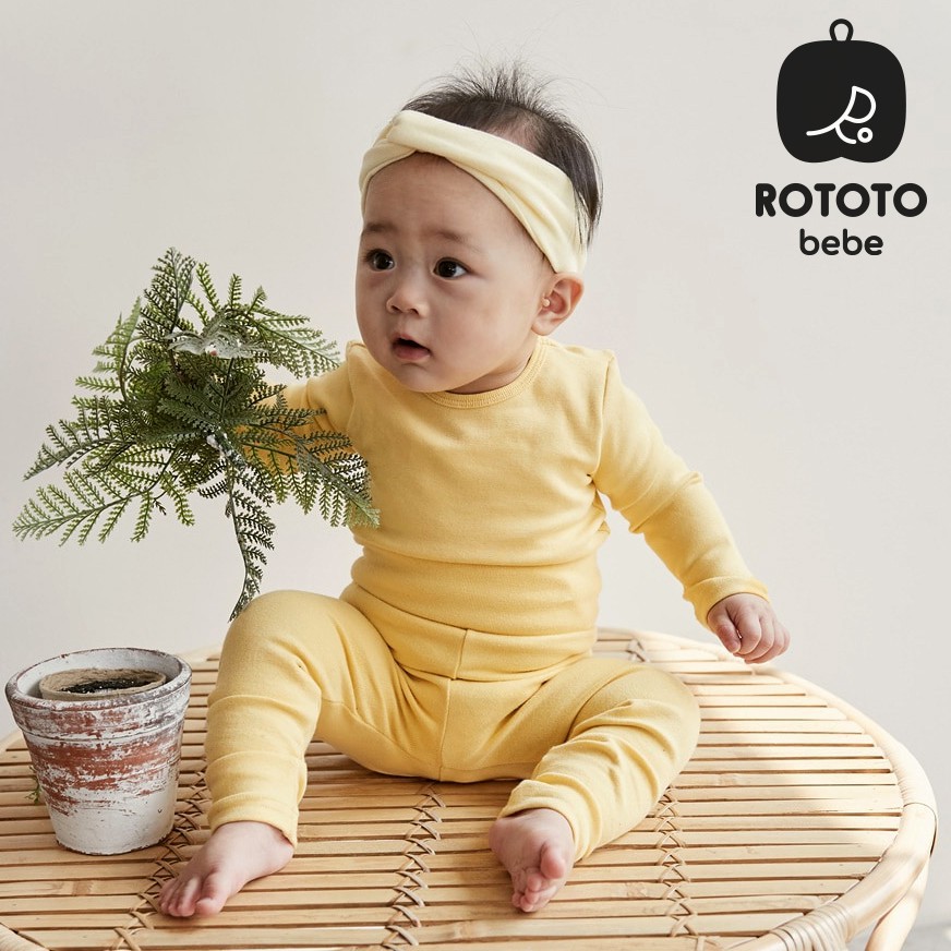[Nhung123] Bộ đồ thun cạp cao Rototo bebe cho bé đai quần cao thoải mái cử động, chống hở bụng dùng cho bé từ 6-12 tháng