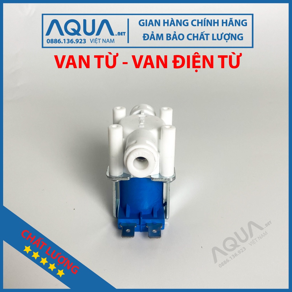 Van điện từ 24V máy lọc nước 2 đầu phi 6 in chữ dập chìm thân cao cấp