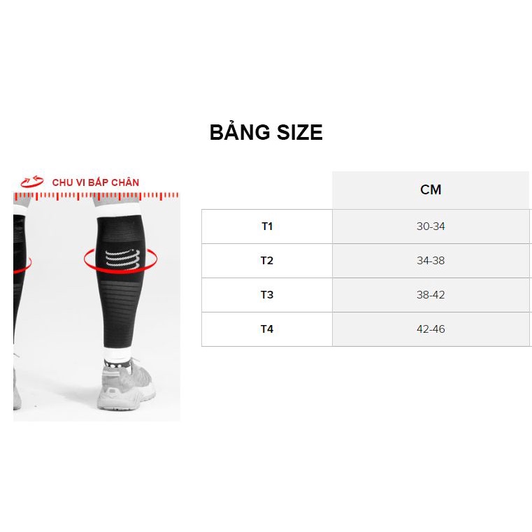 Bó bắp chân chạy bộ Compressport Calf R1