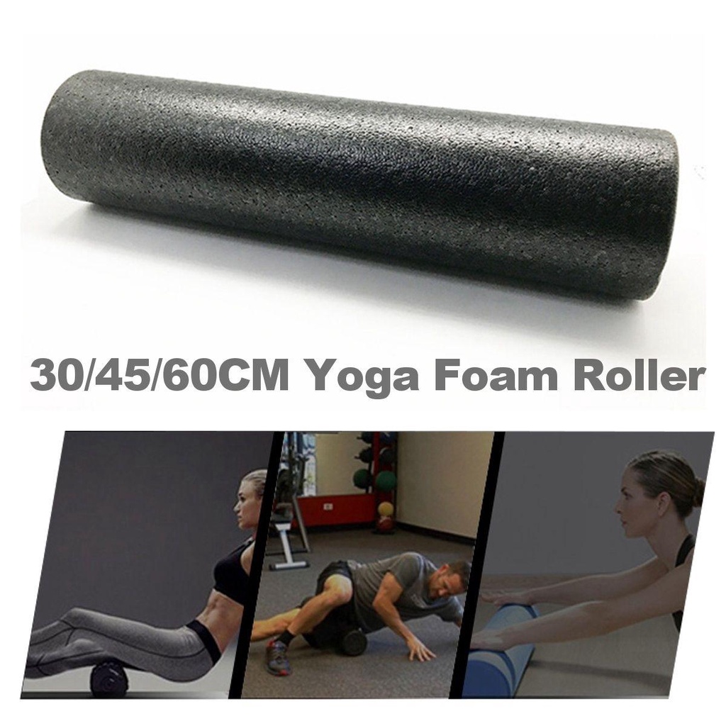 Con Lăn Xốp Màu Đen Hỗ Trợ Luyện Tập Yoga/Gym/Thể Hình