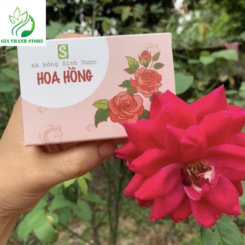 Xà bông Sinh Dược Hoa Hồng 💕Xà phòng thiên nhiên handmade ROSE SOAP 💕 giúp dưỡng da sáng da từ chiết xuất bột hoa hồng