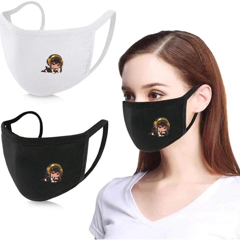 Khẩu trang in hình SPY x Family ver nằm  anime chibi đẽ thương xin xắn chống bụi thời trang cá tinh phong cách