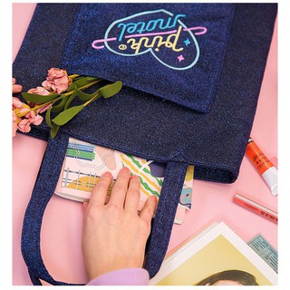 [ ORDER ] Túi tote vải lấp lánh ulzzang
