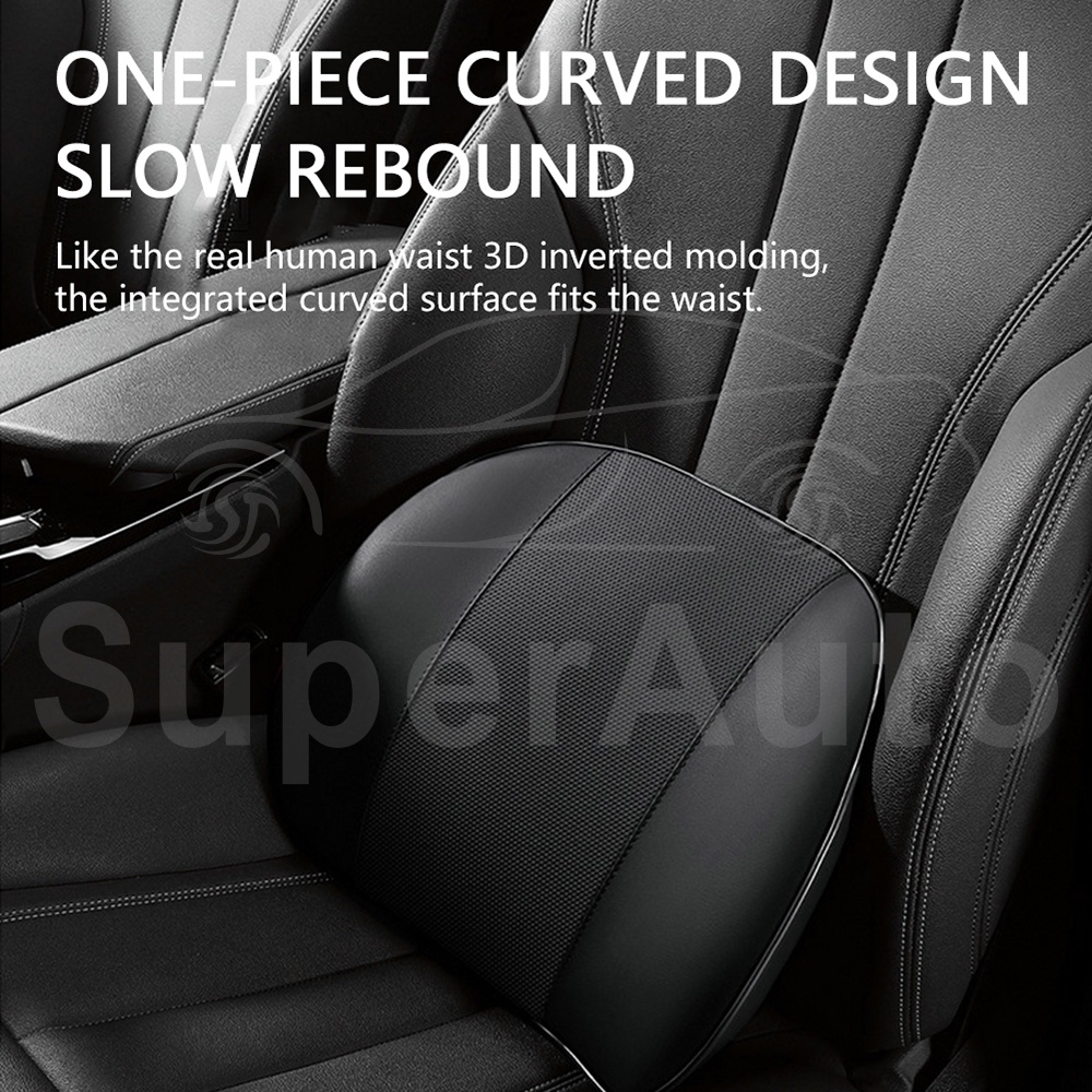 SuperAuto Gối Tựa Đầu/Lưng Bằng Da PU GốI TựA LưNg Xe HơI GốI Xe Ô Tô Phụ KiệN Trang Trí Ô Tô