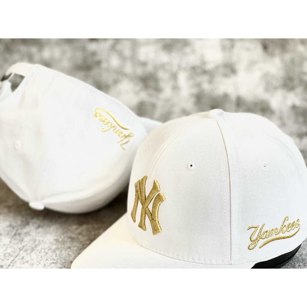 Nón lưỡi trai cao cấp New York Yankees unisex (2 màu Trắng/Đen)