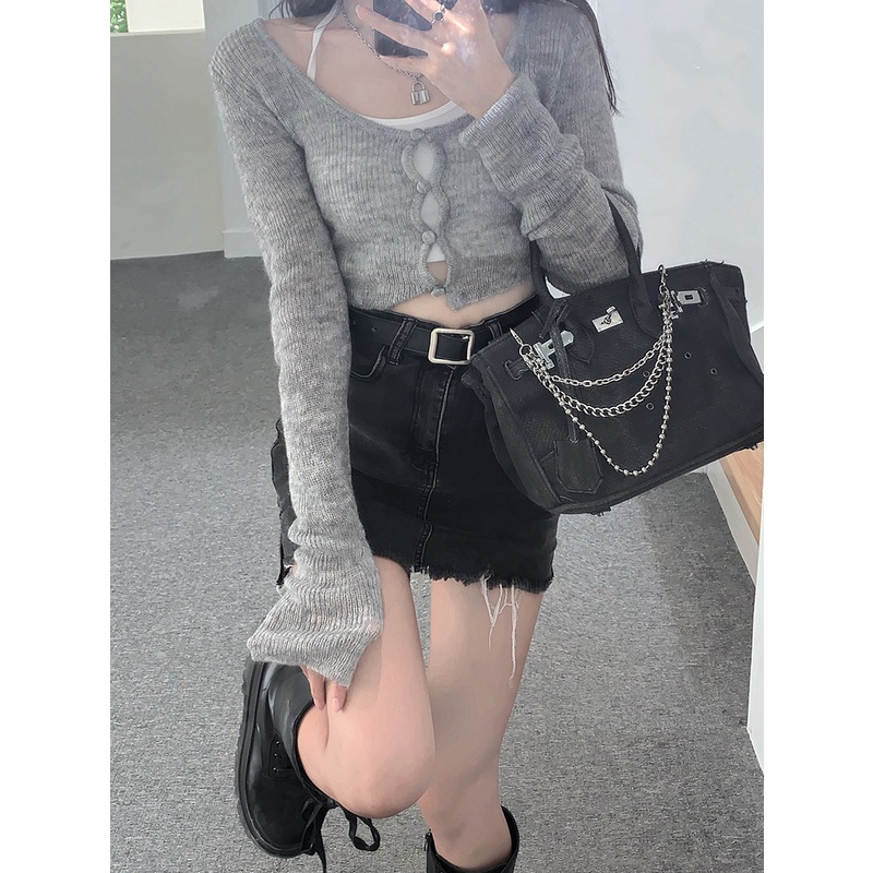 Áo cardigan Dệt Kim Tay Dài Phong Cách Hàn Quốc Thời Trang Quyến Rũ Cho Nữ