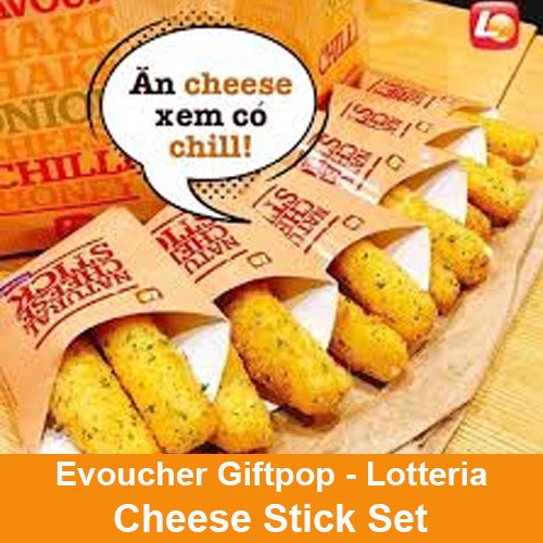 Toàn quốc [Evoucher] Phiếu quà tặng Cheese Stick Set tại cửa hàng LOTTERIA