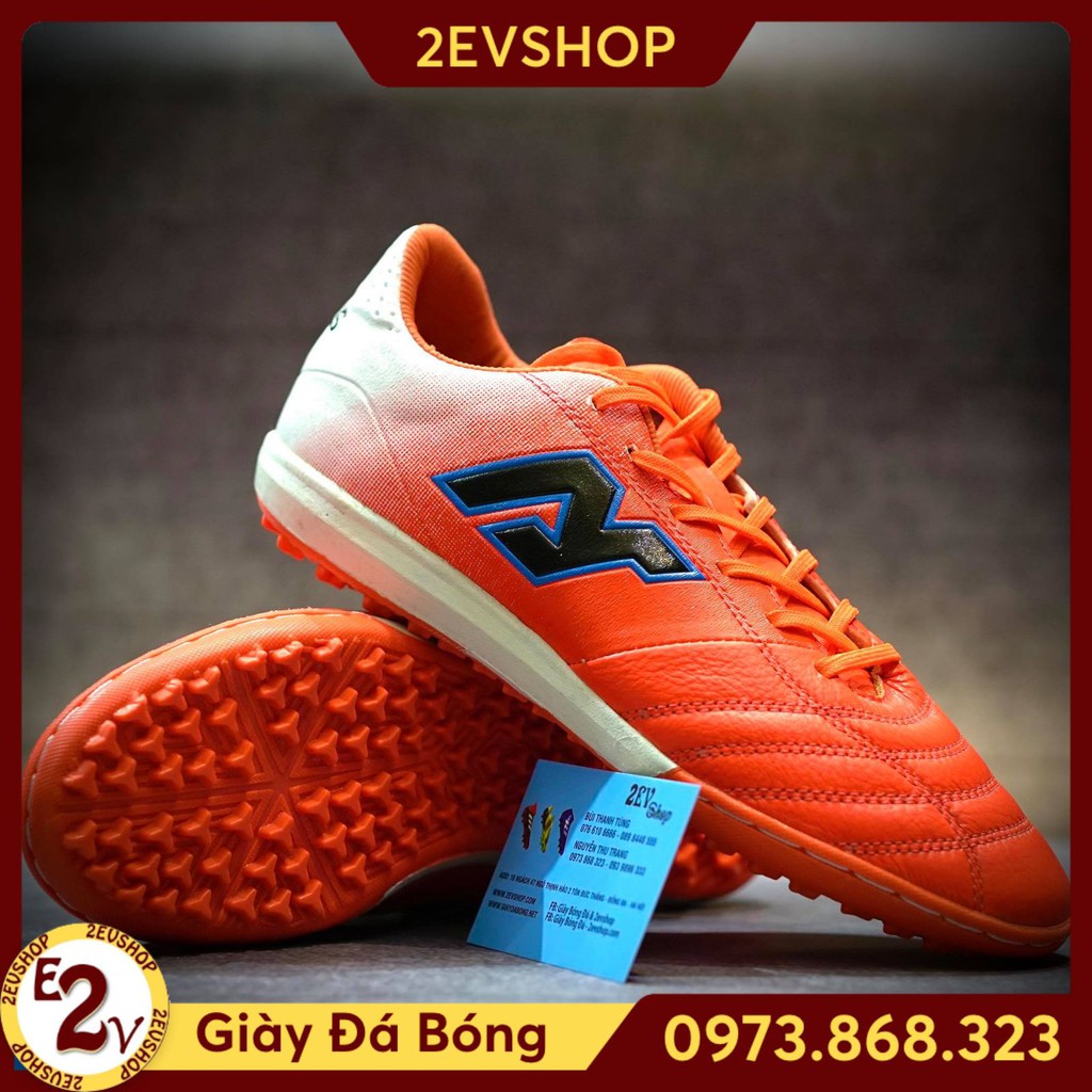 Giày Đá Bóng Cam Trắng Bền Đẹp " ˇ P : _ P:{