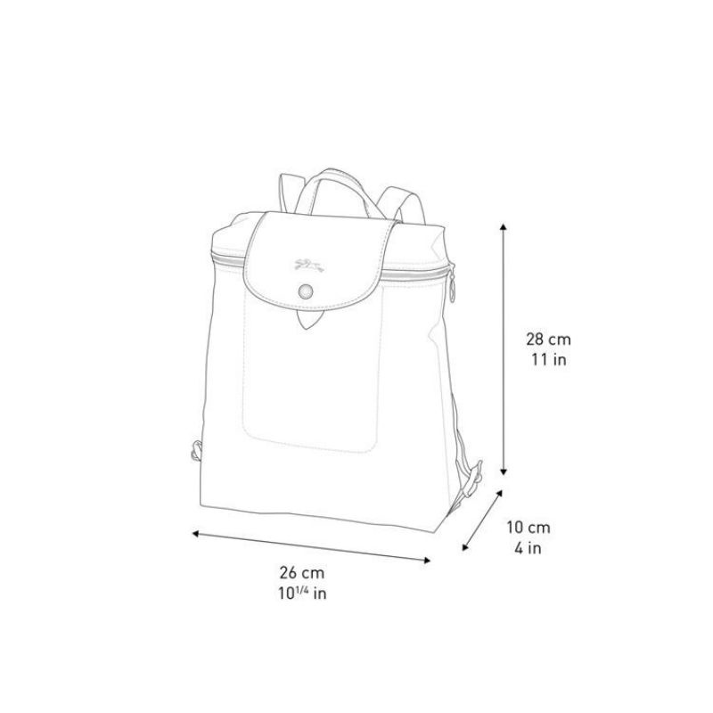 Balo LONGCHAMP xuất Âu xịn màu xanh viền cam có thể xếp gọn không dập logo