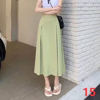 Chân váy dài thời trang nữ, chân váy chữ A chất vải lụa mềm mại thoải mái