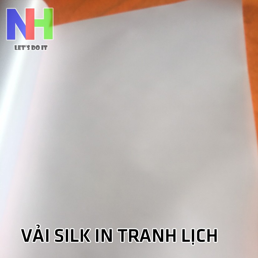 Vải silk in lịch/tranh khổ A3 A4 30X60cm