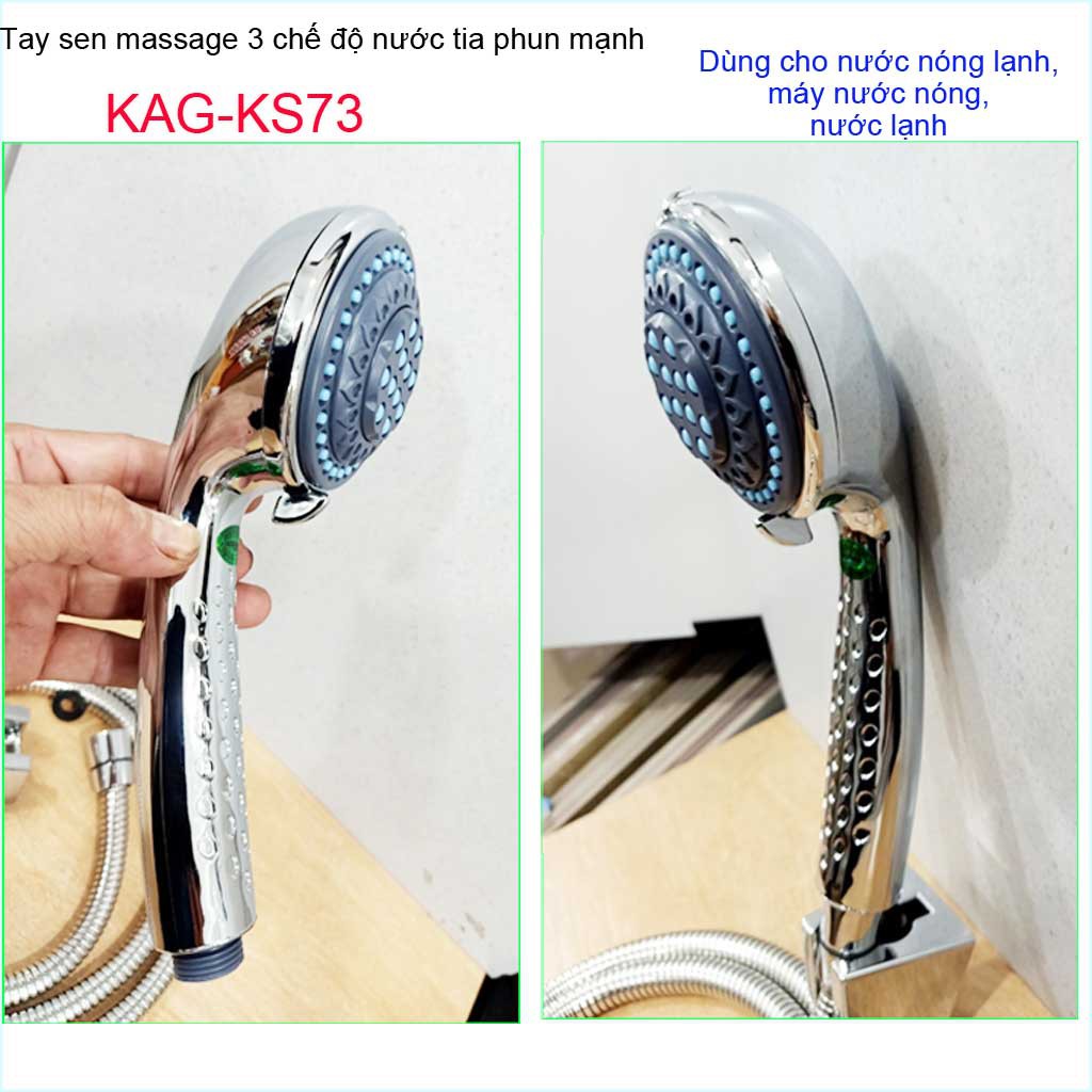 Vòi sen tắm cao cấp KAG-KS73 trọn bộ có dây, Best Sales shower head vòi hoa sen tia nước mạnh sử dụng tốt