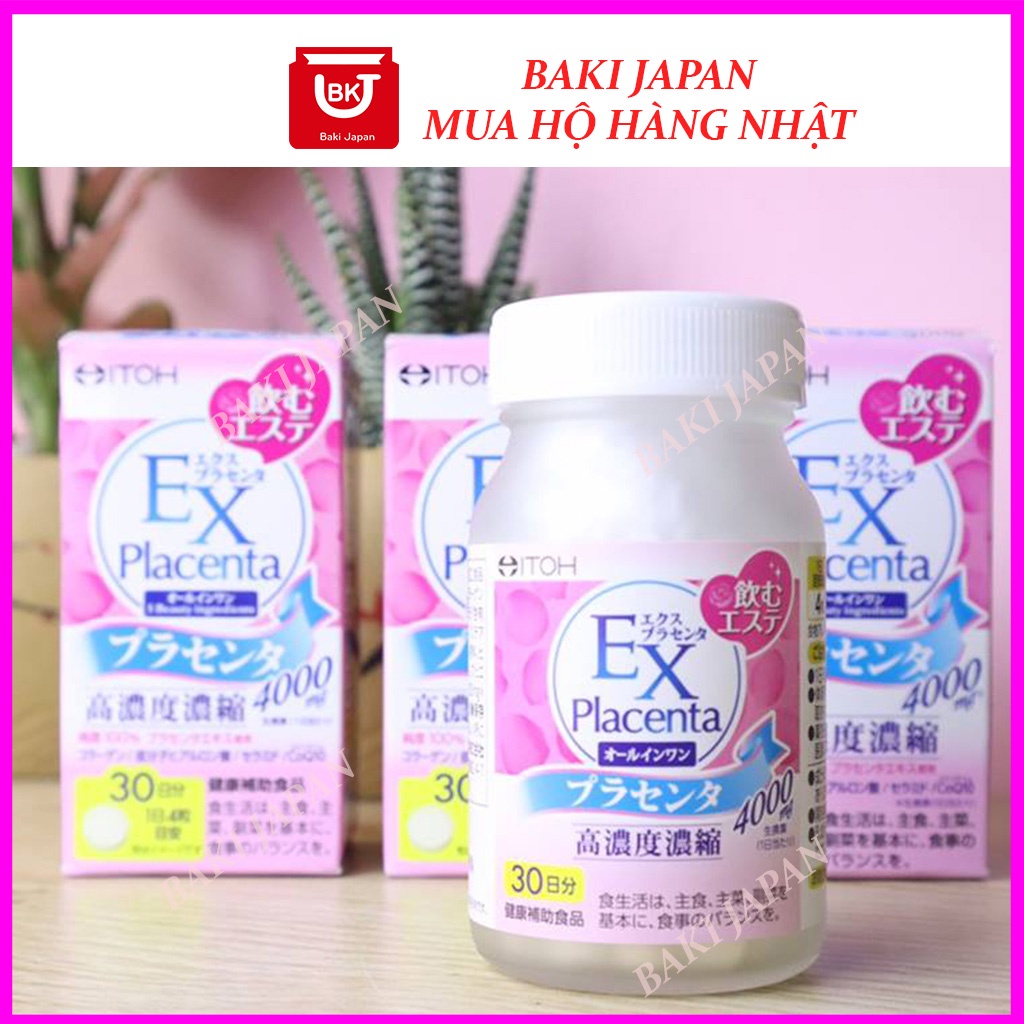 Collagen EX Placenta, Viên uống đẹp da nhau thai EX Placenta Itoh, viên uống bổ sung Placenta EX sô 1 Nhật Bản 120 viên
