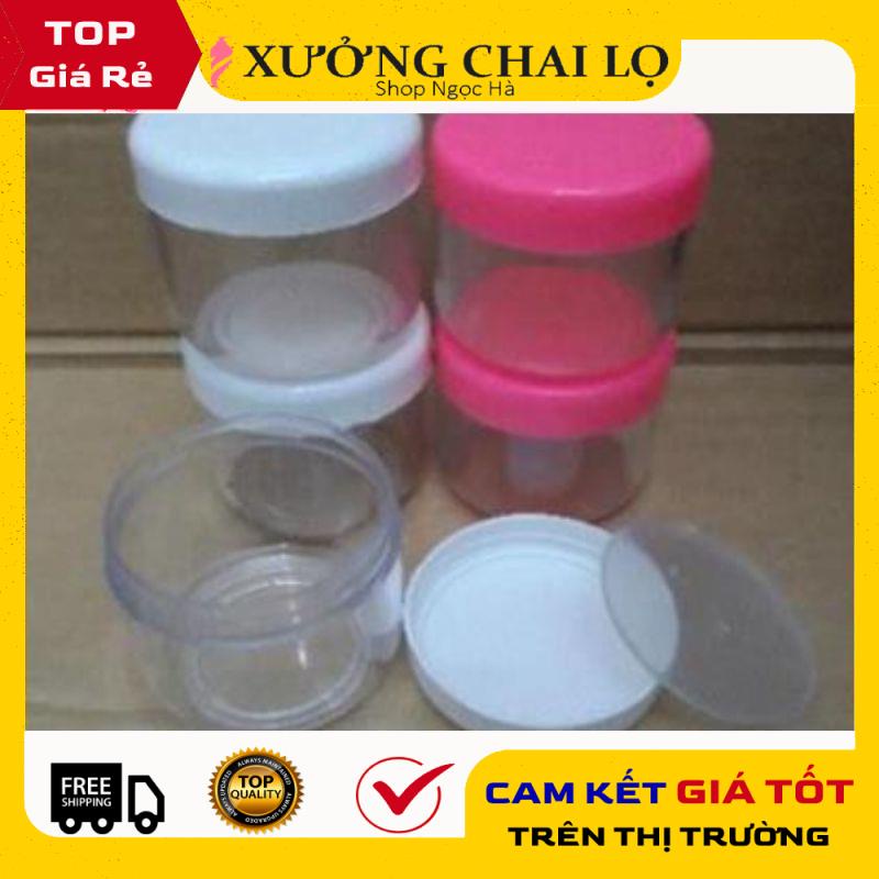 Hủ Đựng Kem ❤ GIÁ RẺ NHẤT ❤ Hủ nhựa chiết mỹ phẩm Tròn 100g đựng kem , phụ kiện du lịch