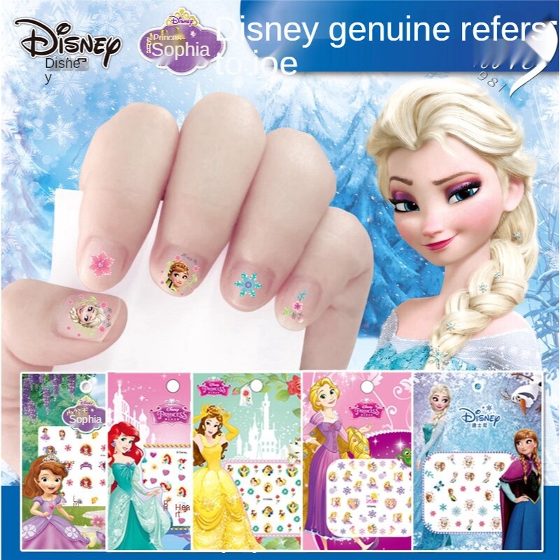 [Hàng mới về] Miếng Dán Móng Tay Họa Tiết Hoạt Hình Frozen Xinh Xắn Dành Cho Bé