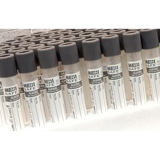 Ống nghiệm GLUCOSE thường và chân không MEDISAFE (khay 100 ống)