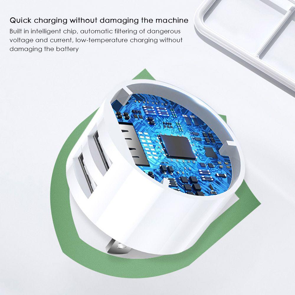 Cục Sạc Nhanh Cổng USB Kép Mini Cho Điện Thoại Di Động