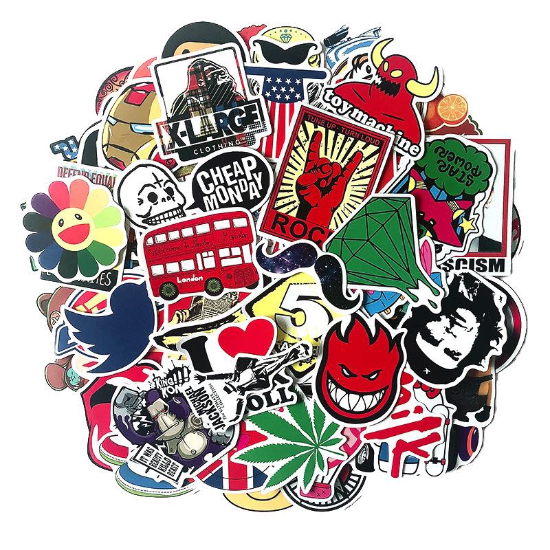100 Sticker Graffiti Dán Laptop, Xe Hơi