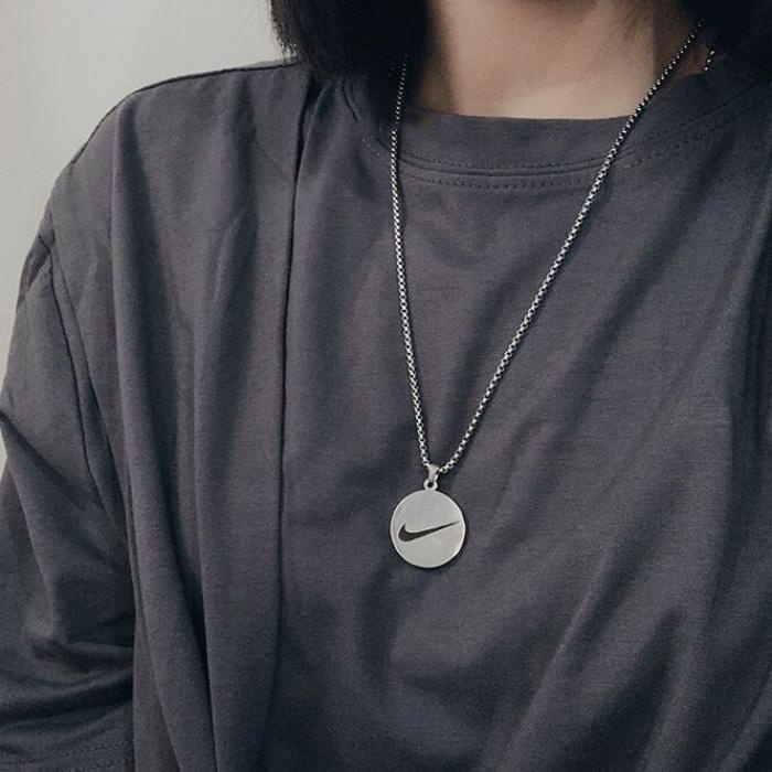 XiaoboACC Vòng Cổ Thép Không Gỉ Dạng Mắt Xích Dài - 60cm