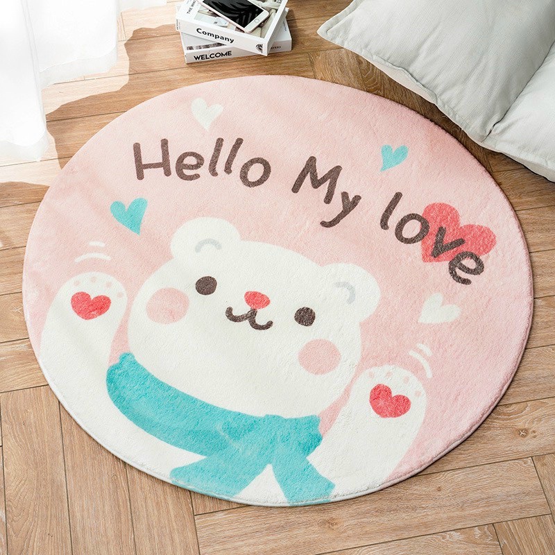 Thảm lông cừu tròn derco đường kính 1m- Kanta store