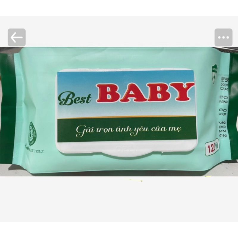 Combo 5 Bịch Khăn Giấy Ướt BIBO Cho Bé Cao Cấp Không Mùi An Toàn Cho Sức Khỏe Giấy Siêu Dai 100 Tờ/gói