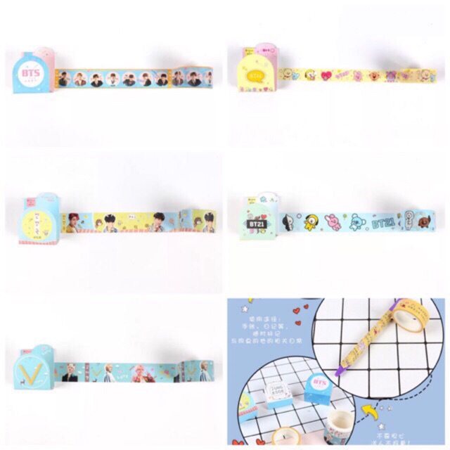 Băng keo BTS, V, Jungkook, BT21 5m