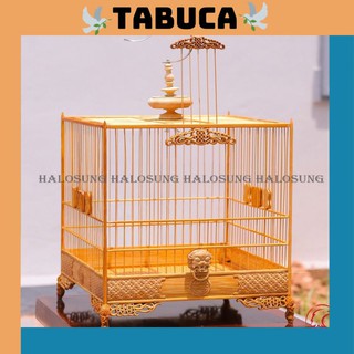 Lồng chim chào mào TABUCA lồng chim vuông gỗ cao cấp kèm phụ kiện LC69