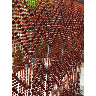 Rèm hạt nhựa pha lê màu gỗ hương đỏ - giá tính theo kích thước