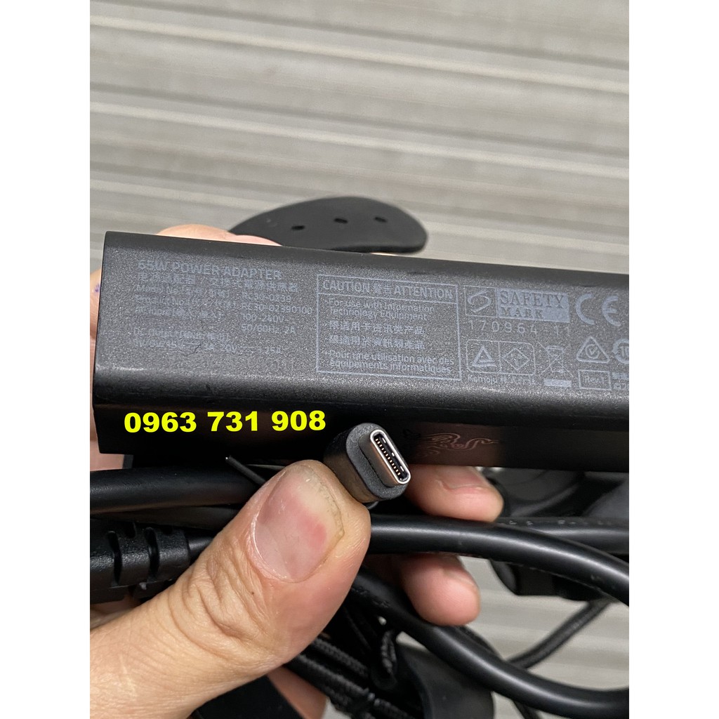 Sac laptop Razer 65w type C zin bóc máy