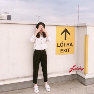 Quần baggy vải 2 ly