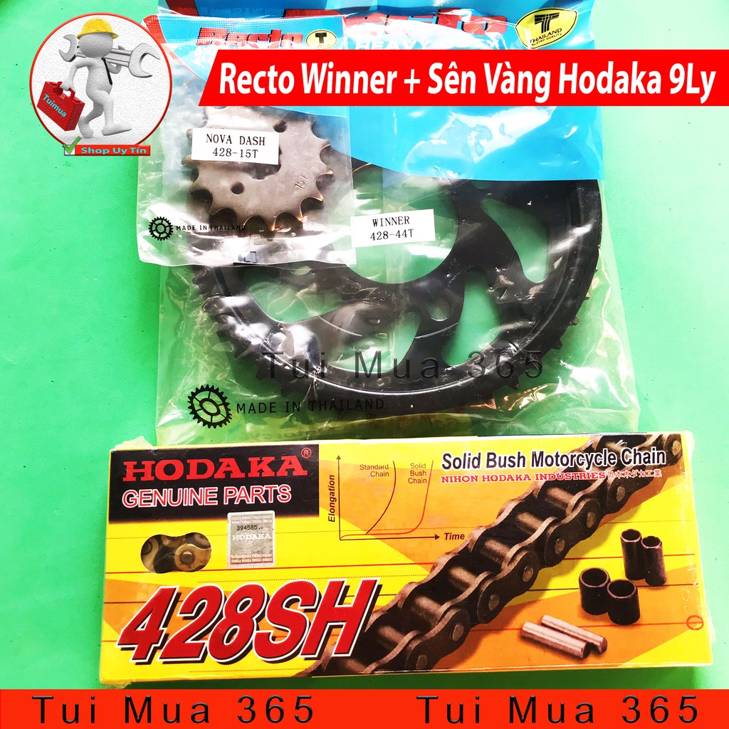 Nhông sên dĩa Recto Cover Honda Winner 150cc – Sên Vàng Hodaka 9 Ly ( Malaysia )