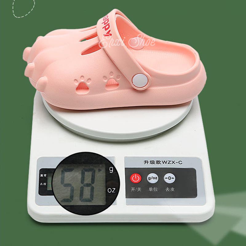 Oeggeo Dép lê EVA mềm chống trượt hình bàn chân khủng long cho bé