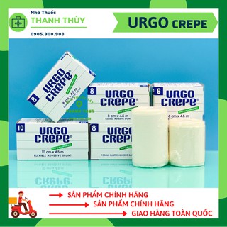 URGO CREPE Băng Keo Cuộn Y Tế Thun Co Giãn Dán Sườn Trong Chấn Thương, Sau Phẫu Thuật 6-8-10
