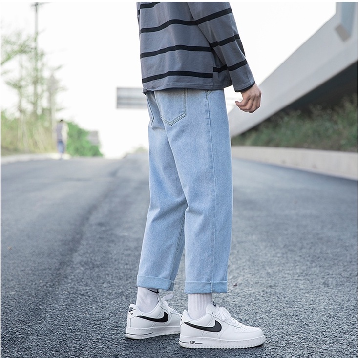 Quần Jean Baggy Ống Suông Rộng nam nữ TR03 - Phong cách HÀN QUỐC - PATADOSHOP - FREESHIP