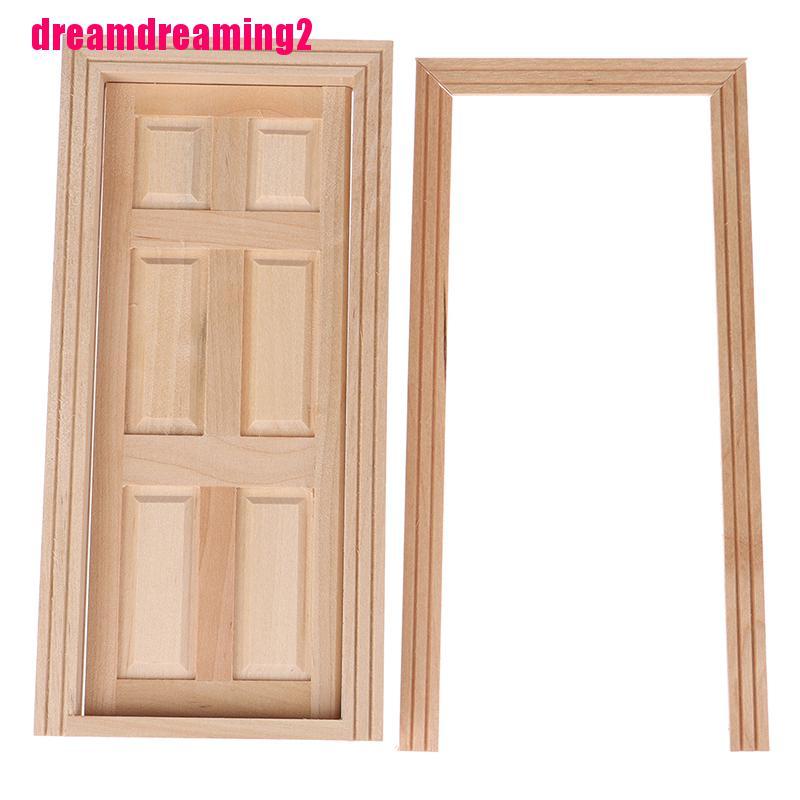 Cửa gỗ trang trí nhà búp bê xinh xắn chất lượng cao