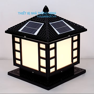 Đèn trụ cổng năng lượng mặt trời 3 màu ánh sáng SOLAGA HT757, đèn gắn trụ cổng năng lượng mặt trời