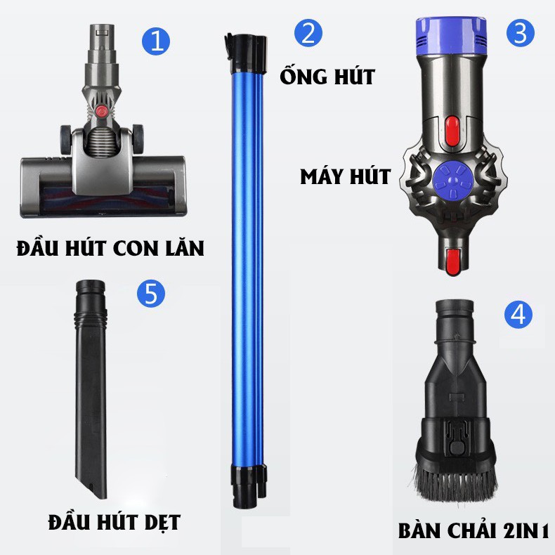 Máy Hút Bụi Cầm Tay Không Dây SHENHUA - Hút Bụi Gia Đình Giường Nệm Xe Hơi - Công suất 200W, loại sạch mọi bụi bẩn ! | BigBuy360 - bigbuy360.vn