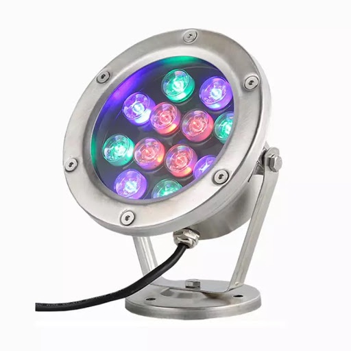 Đèn LED âm nước dạng chân đế hắt IP 68 chiếu sáng sân vườn, hồ cá Koi 12/24VAC
